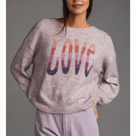 Sundry Womens by Anthropology Love Oversized V Neck Sweater - Picture 4 of 15